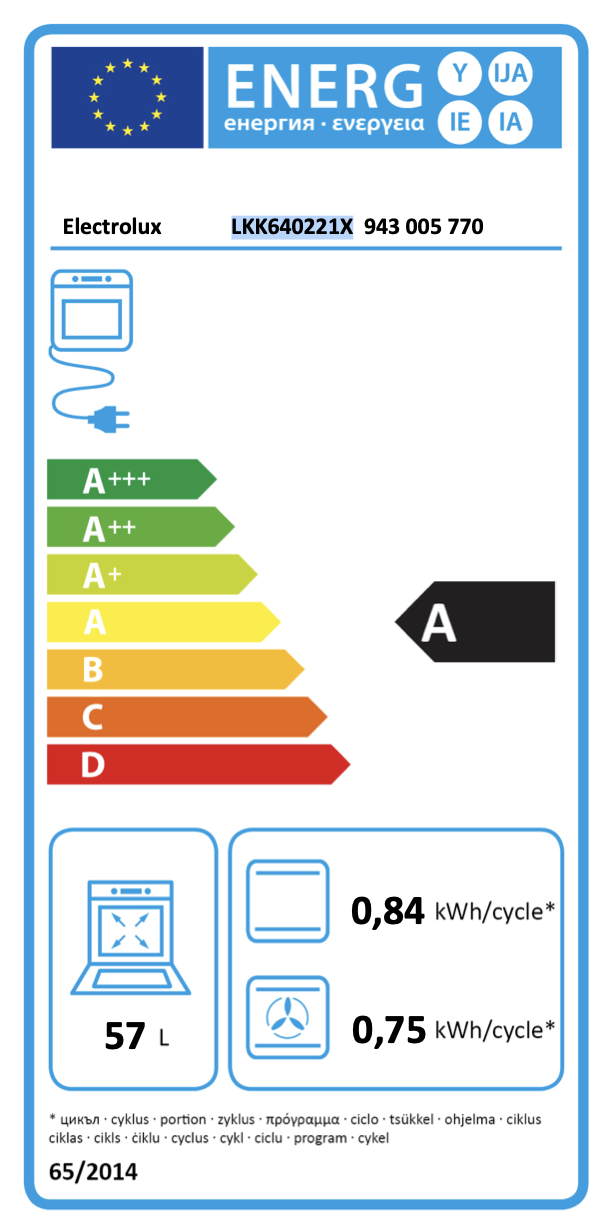 ELECTROLUX LKK640221X fornuis met gaskookplaat