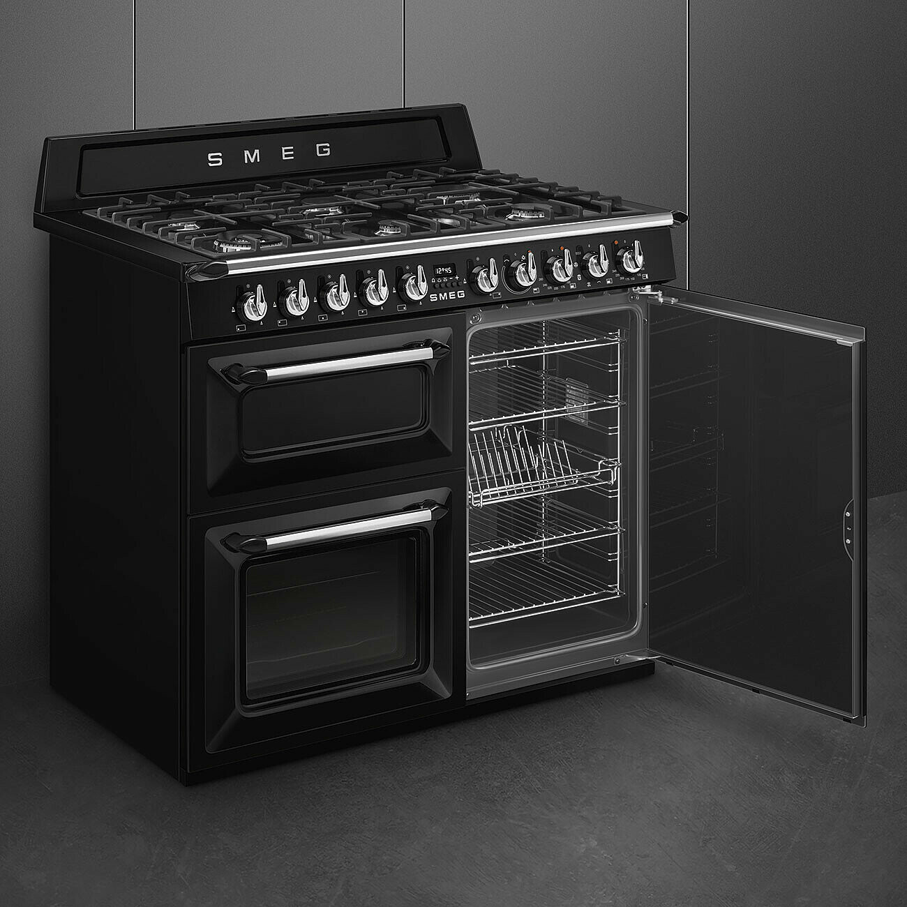 SMEG TR103BL fornuis met gaskookplaat - 100cm