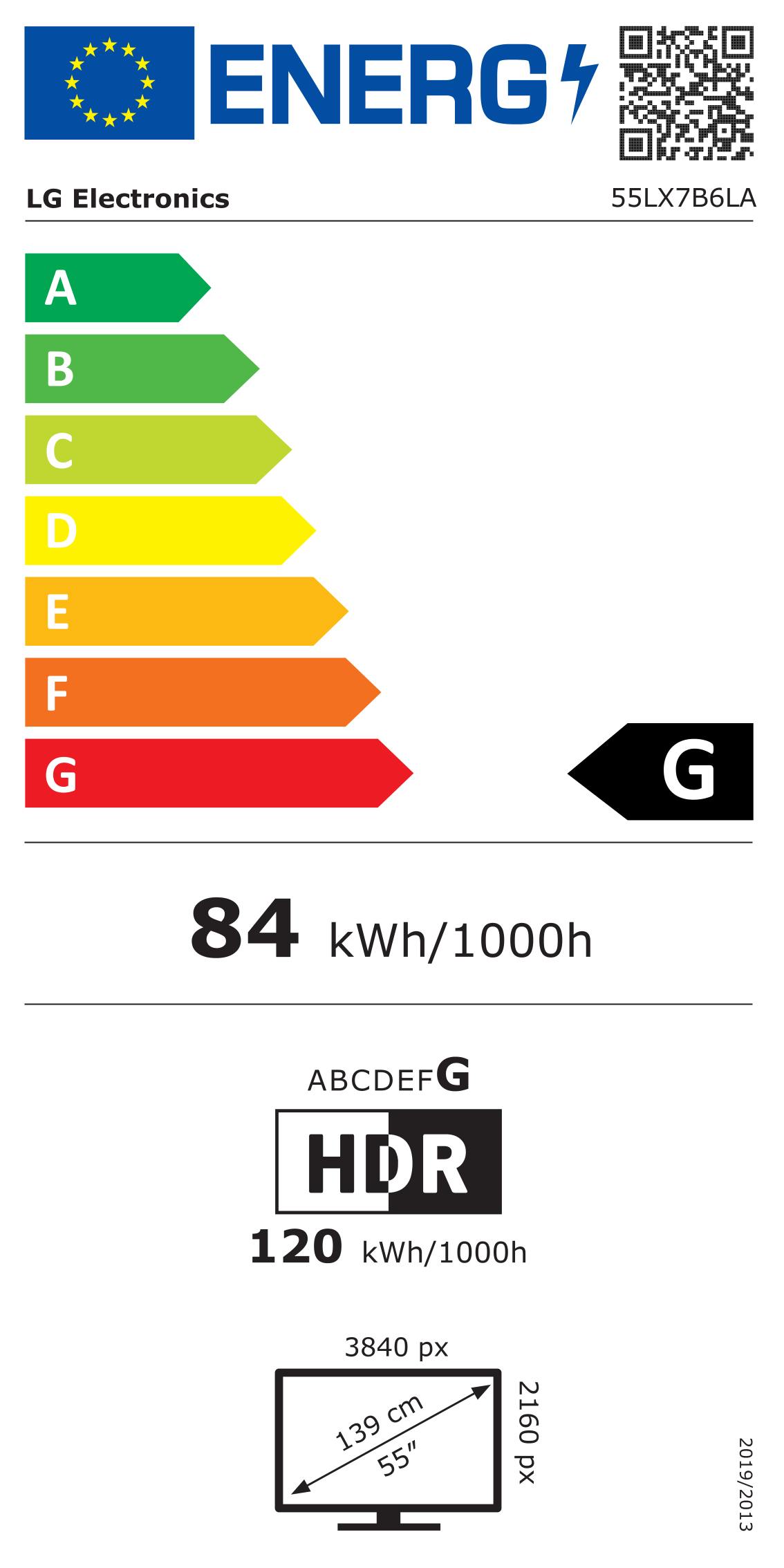 LG 55LX7B6LA televisie 4K UHD - 55''