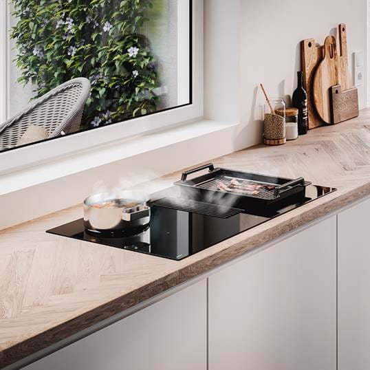 NOVY 1851 kookplaat met afzuiging - 80cm