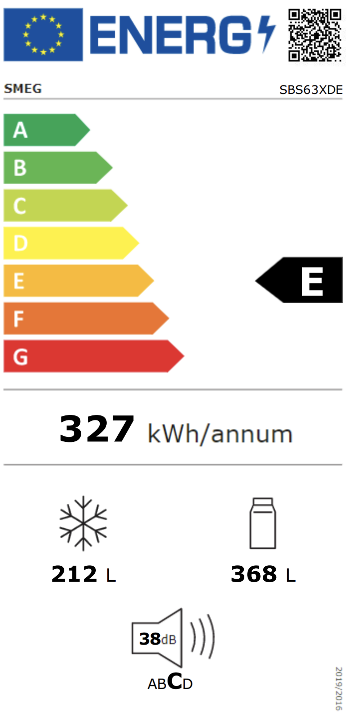 SMEG VRIJSTAAND ERT SBS63XDE side-by-side - 179cm